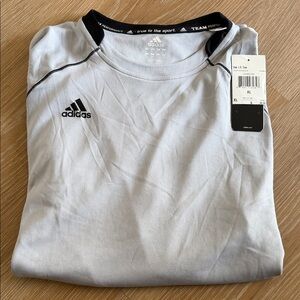 Adidas Men's Light Gray Short Sleeve Tee